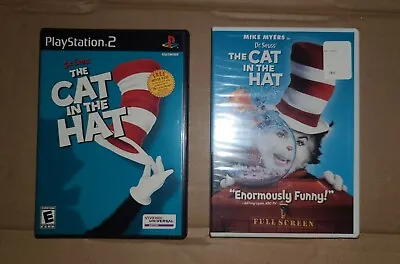 Cat In The Hat Lot; PS2 Game Used And DVD Movie NEW • $15