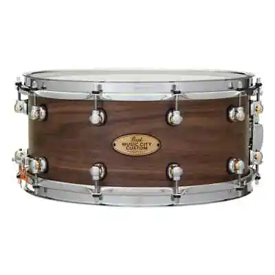 Pearl Music City Custom Solid Walnut 14x6.5 Snare Drum Hand-Rubbed Natural • $999.99