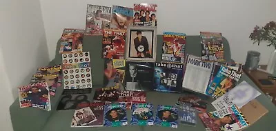 Huge Collection Of TAKE THAT FAN CLUB MEMORABILIA ANNUALS CLOCK POSTERS... • £39.99