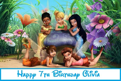 Tinker Bell And Friends Edible Cake Topper Decoration • $12.99