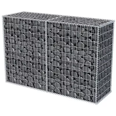 Gabion Stone Basket Planter Galvanised Steel Cage Wall Fence 100x95x30cm 1/2 Pc • £48.95