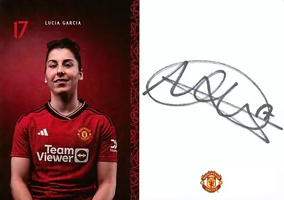 Lucia Garcia Hand Signed Manchester United Womens Man Utd Club Card Autograph • £36.99