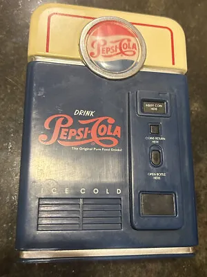 Vintage 1996 PepsiCo.  Pepsi-Cola Vending Machine Coin Sorter Bank  (7” Tall) • $9.95