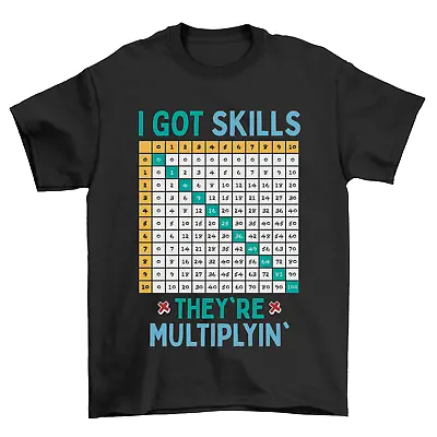 Kids Maths T-Shirt I Got Skills Theyre Multiplyin School Number Day World 2024 • £7.49