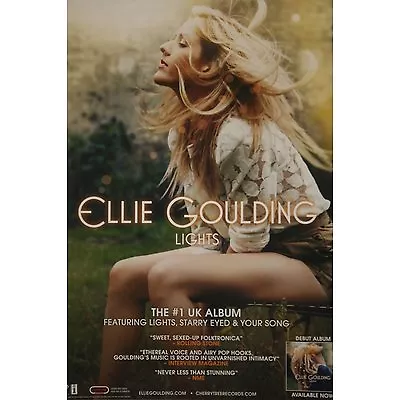 ELLIE GOULDING Lights RARE 2 SIDED POSTER 14x22 2011 • $6.99