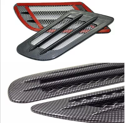 Car Vent Decoration Pair Classy Customized Looking Black Carbon Fiber Pattern • $15.19