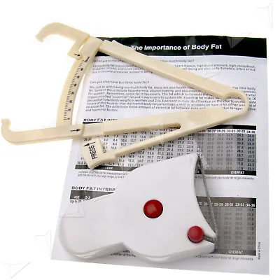 £9.13 • Buy Body Fat Caliper+Body Mass Measuring Tape Tester Fitness Weight Loss Muscle
