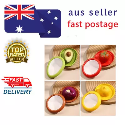 4Pcs FRUIT VEGETABLES STORAGE CONTAINER Avocado Onion Tomato And Lemon Keeper • $41.60