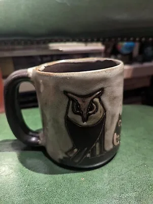 Mara Pottery Stoneware Owls Large Coffee Tea Mug Signed   • $35