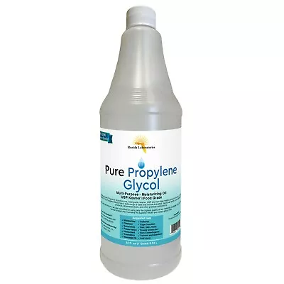 One Quart  (32 Oz) Vegetable Propylene Glycol USP Kosher PG 99.9% Food Grade • $19.25