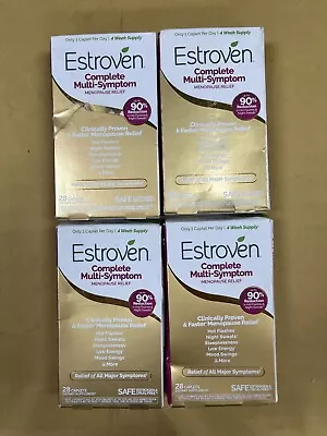 4 New Estroven Complete Multi-Symptom Menopause Relief - 28 Caplets Each READ DE • $42