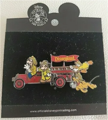 OLD Disneyland Pin Firetruck Friends Firemen Mickey Mouse Donald Goofy Pluto 3D • $99.99