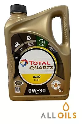 TOTAL QUARTZ INEO FIRST 0W30 Advanced Synthetic Technology Motor Engine Oil 5L • £44.95