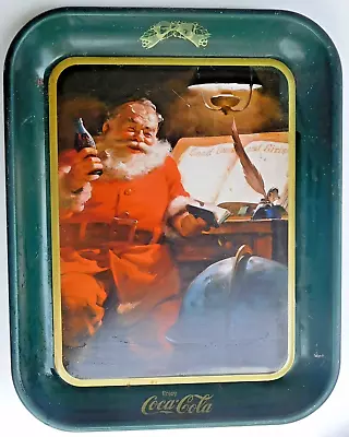 Vintage Coca-Cola Santa Claus Serving Tray Christmas List Good Boys & Girls • $7.98