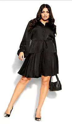 City Chic Black Dress M • $45