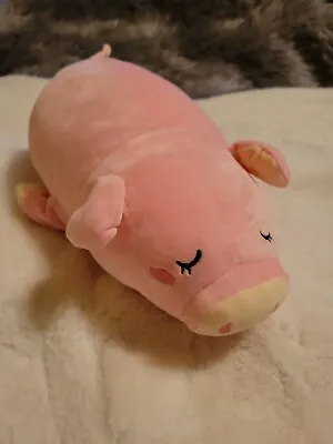 $29.99 • Buy 17  Lazada Pink Pig Plush Pillow Toy Stuffed Piggy Pillow Pet Used Fast Shipping