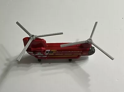 Matchbox Sky Busters CH-47 CHINOOK Red HELICOPTER Metal Mattel 2019 Retired Used • $4.99