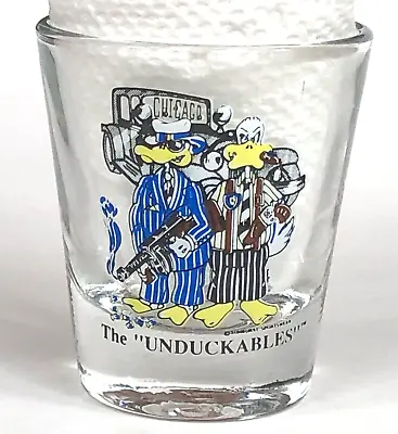 Chicago Unduckables Shot Glass Gangster Duck Cartoon Parody Vintage • $9.99