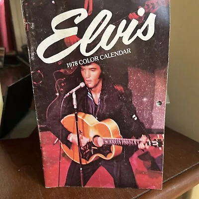 Vintage 1978 Elvis Presley Wall Calendar With 17 Color Photos • $5.99