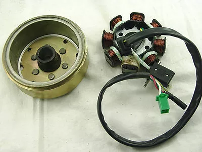 150cc STATOR WITH FLYWHEEL FOR SCOOTERS WITH GY6 MOTORS (5 PIN 3 PLUGS) (TYPE 1) • $35.95