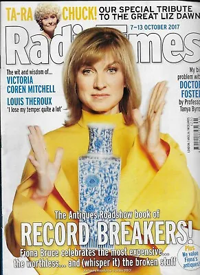 £4.99 • Buy Radio Times Magazine London/anglia/midlands - 7 - 13 Oct 2017 - Fiona Bruce [u]