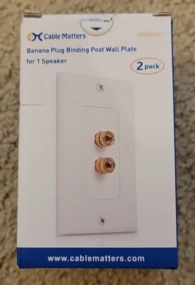 $19.99 • Buy Home Theater Speaker Outlet 1 Speaker Panel Banana Binding Post Plug - 2 Pack