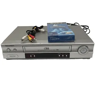 Samsung VR8460 VHS S-VHS Playback VCR 4 Head Hi-Fi Stereo Blank Tape & Cords • $45.95