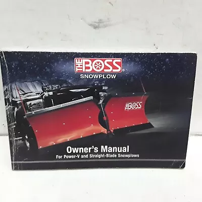 $19.99 • Buy The Boss Snowplow Owners Manual For Power-V And Straight Blade Snowplows