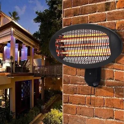 Patio Ceiling Heater Hanging Indoor Tent Halogen Outdoor Electric Wall Mount 2kW • £19.99