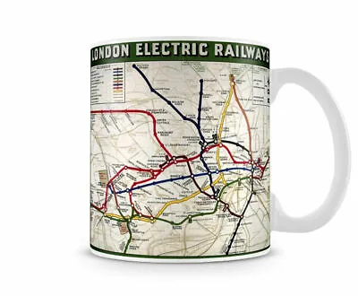 Vintage Transport - London Electric Railways Map - Printed Mug • £9.99