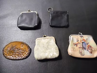 Lot Of 5 Vintage Coin Purses • $14.99