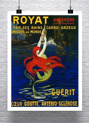 Mermaid Liquor Vintage Leonetto Cappiello Poster Rolled Canvas Giclee 24x32 In. • $57.72