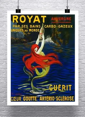 Mermaid Liquor Vintage Leonetto Cappiello Poster Rolled Paper Giclee 24x32 In. • $55.03