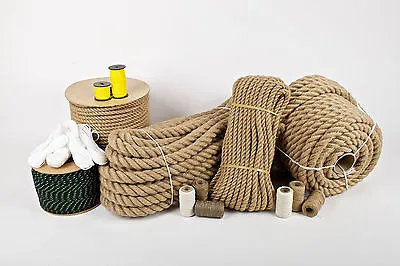 £1.19 • Buy Natural Hessian Jute Rope Cord Braided Twisted Price Per Meter NEW