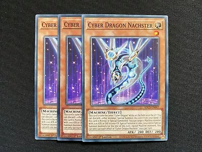 3x SDCS-EN007 Cyber Dragon Nachster NM Common 1st Edition - Yu-Gi-Oh! Card • £1.85