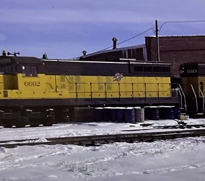 Vtg 35mm Slide Northwestern Chicago Line Railroad Train Engine 6602 Original • $3.99