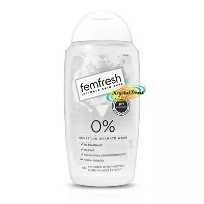 £8.79 • Buy Femfresh 0% Sensitive Intimate Hygiene Wash 250ml Soap & Fragrance Free