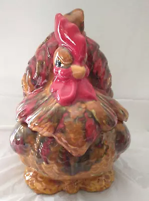 Chicken Cookie Jar Hen Rooster Canister Country Farm House Barn Yard Vintage 70s • $24.50