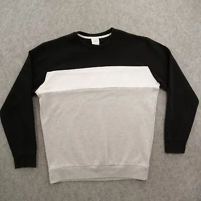 Zara Sweatshirt Mens Extra Large Black White Pullover Long Sleeve Crew Neck • $11.99