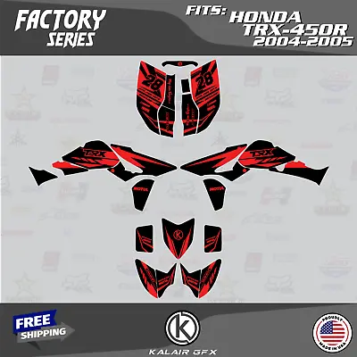 Graphics Kit For HONDA TRX450R TRX 450R (2004-2005) 16 Mil Factory - Red Shift • $153.99