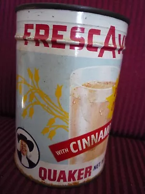 Vintage 1960's Quaker Oats FrescAvena 17.6 Oz. Full Unopened Can W/key • $19.99