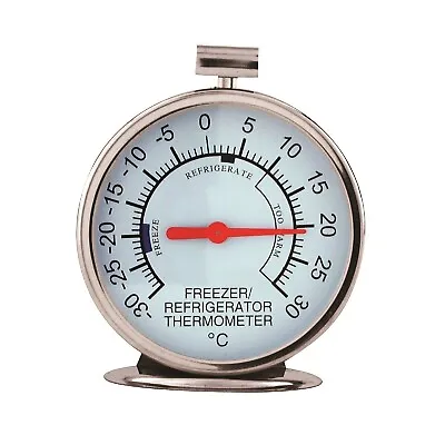 $18.95 • Buy NEW FRIDGE FREEZER THERMOMETER Kitchen Temperature Guage Round Face STAINLESS