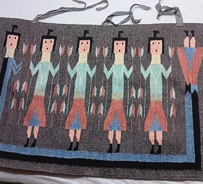 Vintage Navajo Design RYA Rug 62”x 29” Wall Hanging Saddle Blanket Tapestry  • $90