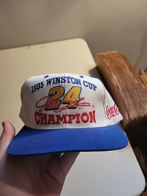 Vintage Jeff Gordon 1995 Nascar Winston Cup Champion Snapback Hat USA • $19.99