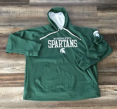Knights Apparel Michigan State MSU Spartans Pull Over Hoodie Sz 2XL • $14.99