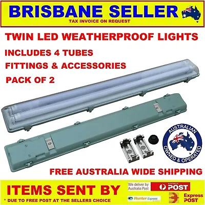 2 X T8 LED Light Weatherproof 900mm 4 X 90cm 240v Super Bright Tubes Best Price • $79.99