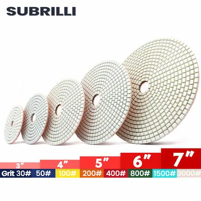 3 /4 /5 /6 /7  80-180mm Diamond Wet Polishing Pad Stone Concrete Grinding Wheel • $3.99