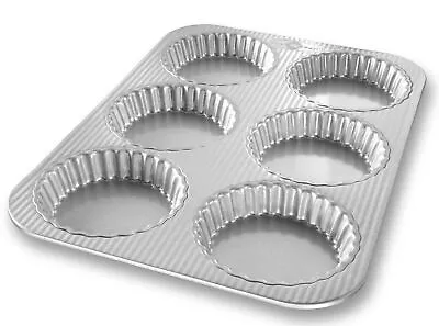 Bakeware Aluminized Steel Mini Fluted Tart Pan 6-Well • $51.52