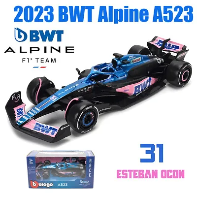 Bburago 1:43 2023 BWT Alpine A523 F1 Team #31 Esteban Ocon Diecast Model Car Toy • $26.11