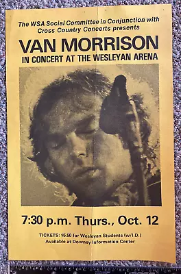 $159 • Buy Original Vintage Poster Van Morrison Concert At Wesleyan University 1978 Flat